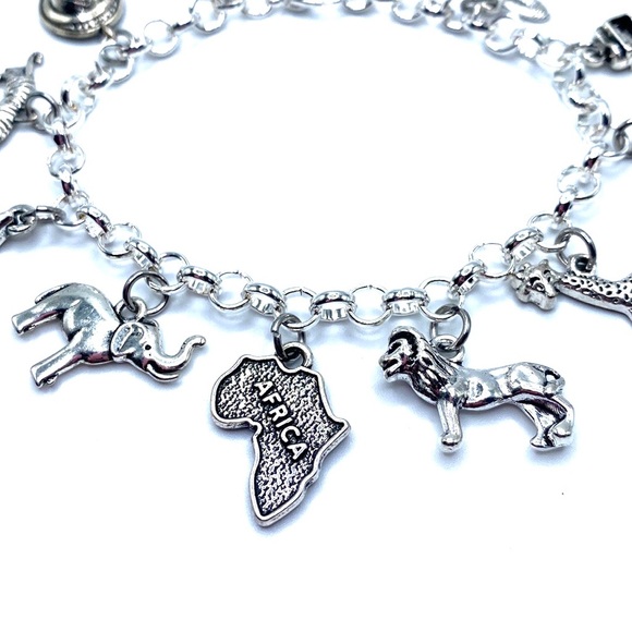 Africa Safari Charm Bracelet Wild Animals - Picture 5 of 7